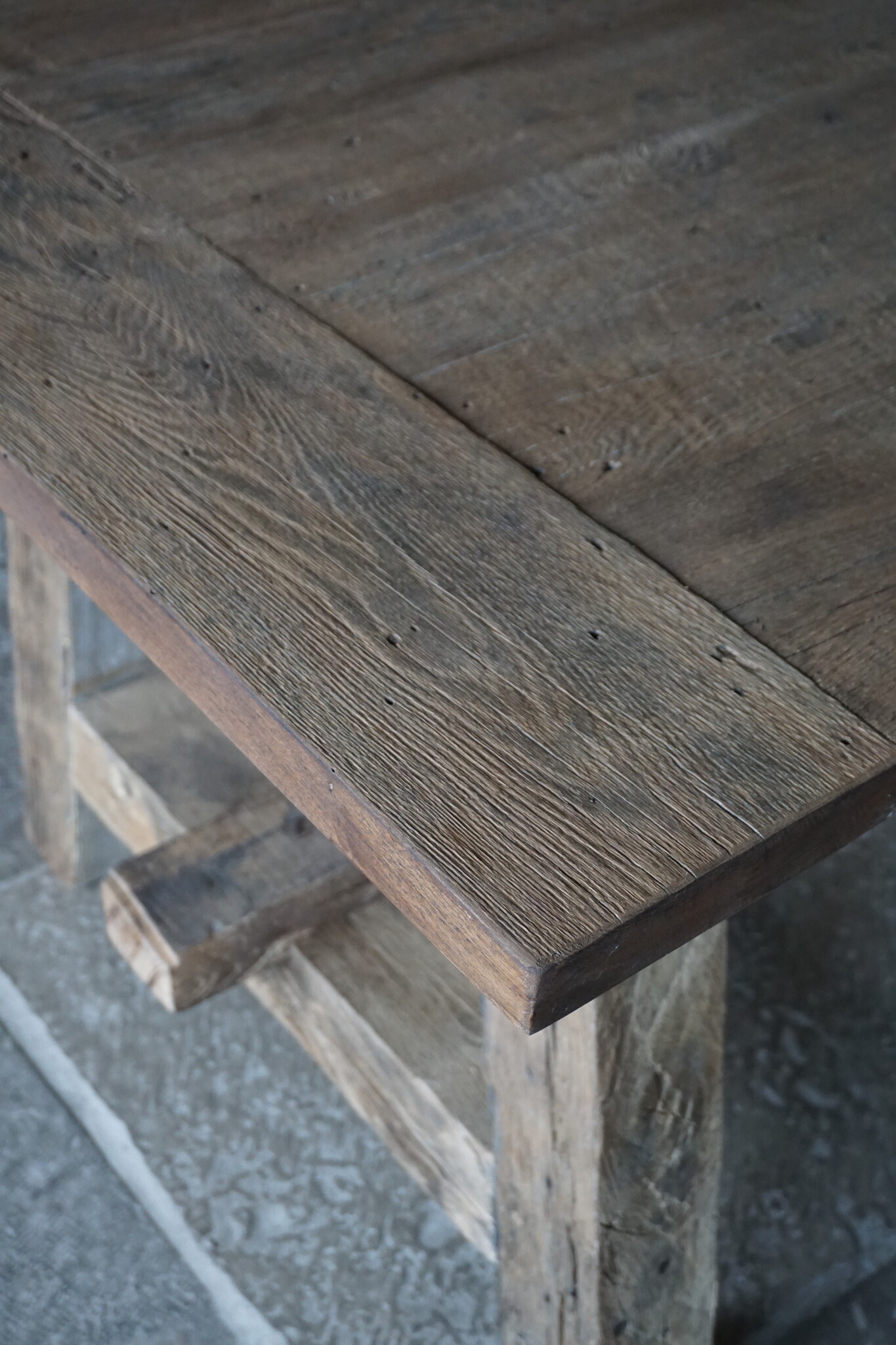 Rene Houtman Oud Eikenhouten Tafel | L220 x B100 x H78.5 cm