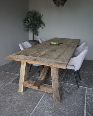 Rene Houtman Oud Eikenhouten Tafel | L300 x B100 x H78.5 cm