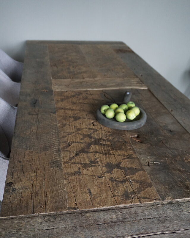 Rene Houtman Oud Eikenhouten Tafel | L250 x B100 x H78.5 cm