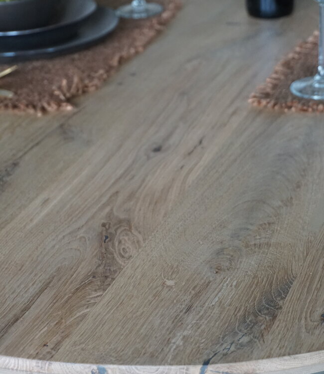 Rene Houtman Massief Eikenhouten Tafel Deens Ovaal - Kies Maat & Onderstel