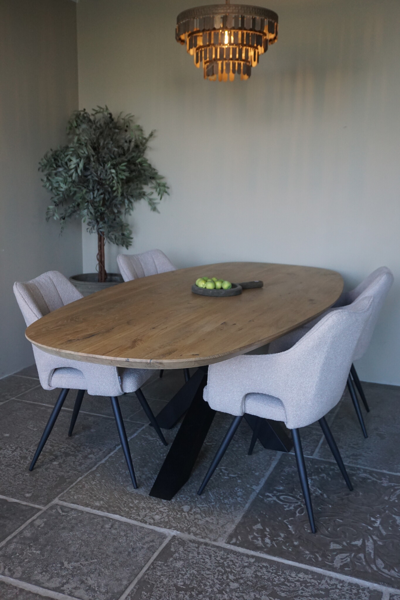 Rene Houtman Massief Eikenhouten Tafel Deens Ovaal - Kies Maat & Onderstel