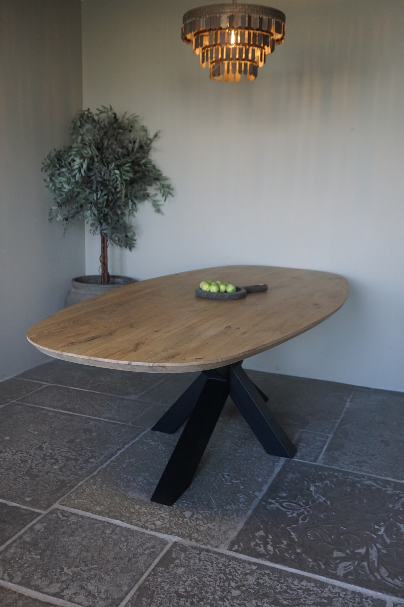 Rene Houtman Massief Eikenhouten Tafel Deens Ovaal - Kies Maat & Onderstel