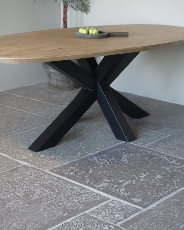 Rene Houtman Massief Eikenhouten Tafel Deens Ovaal - Kies Maat & Onderstel