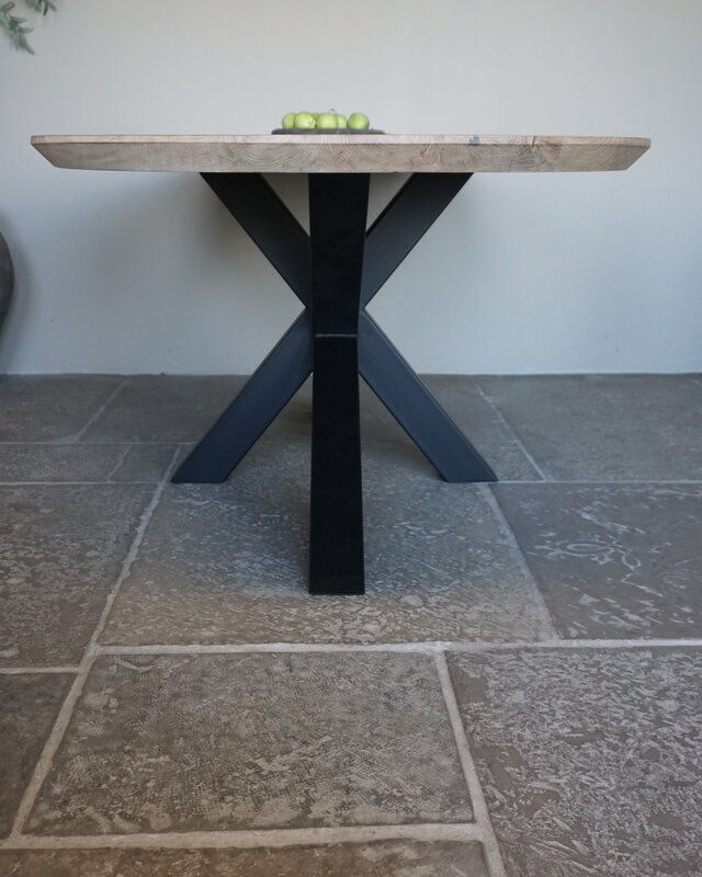 Rene Houtman Massief Eikenhouten Tafel Deens Ovaal - Kies Maat & Onderstel