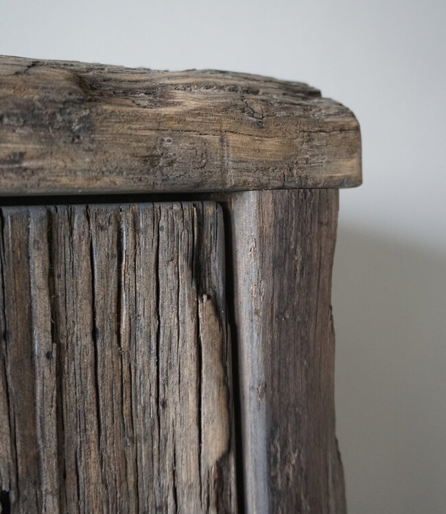Rene Houtman Kast Massief Oud Eikenhout Geborsteld - Kies Maat