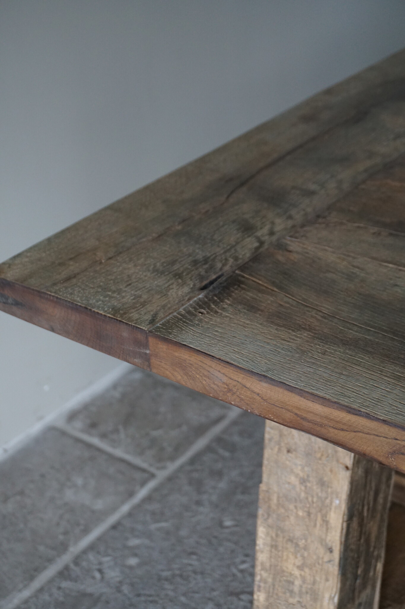 Rene Houtman Oud Eikenhouten Tafel | L220 x B100 x H79 cm