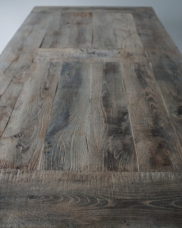 Rene Houtman Oud Eikenhouten Tafel | L220 x B100 x H79 cm