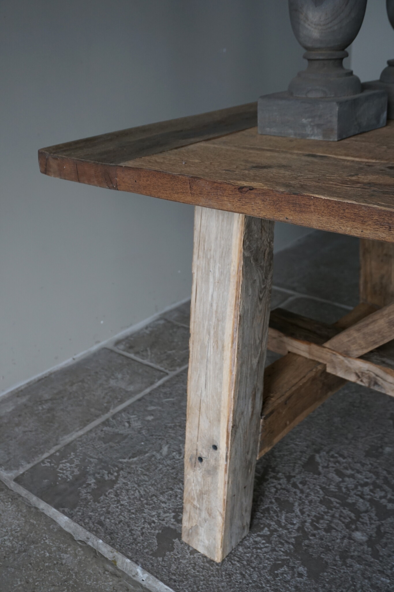 Rene Houtman Oud Eikenhouten Tafel | L220 x B100 x H79 cm
