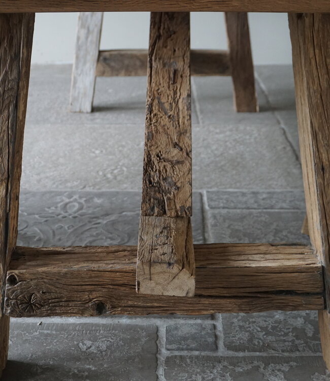 Rene Houtman Oud Eikenhouten Tafel | L250 x B100 x H78.5 cm