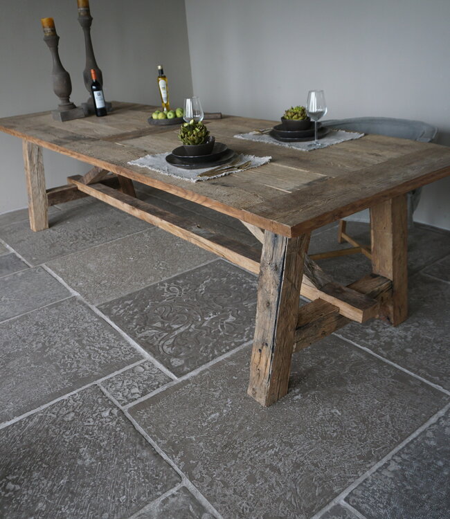 Rene Houtman Oud Eikenhouten Tafel | L300 x B100 x H78.5 cm