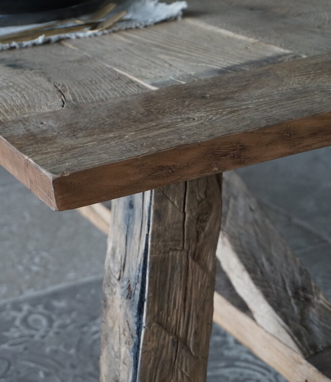 Rene Houtman Oud Eikenhouten Tafel | L300 x B100 x H78.5 cm