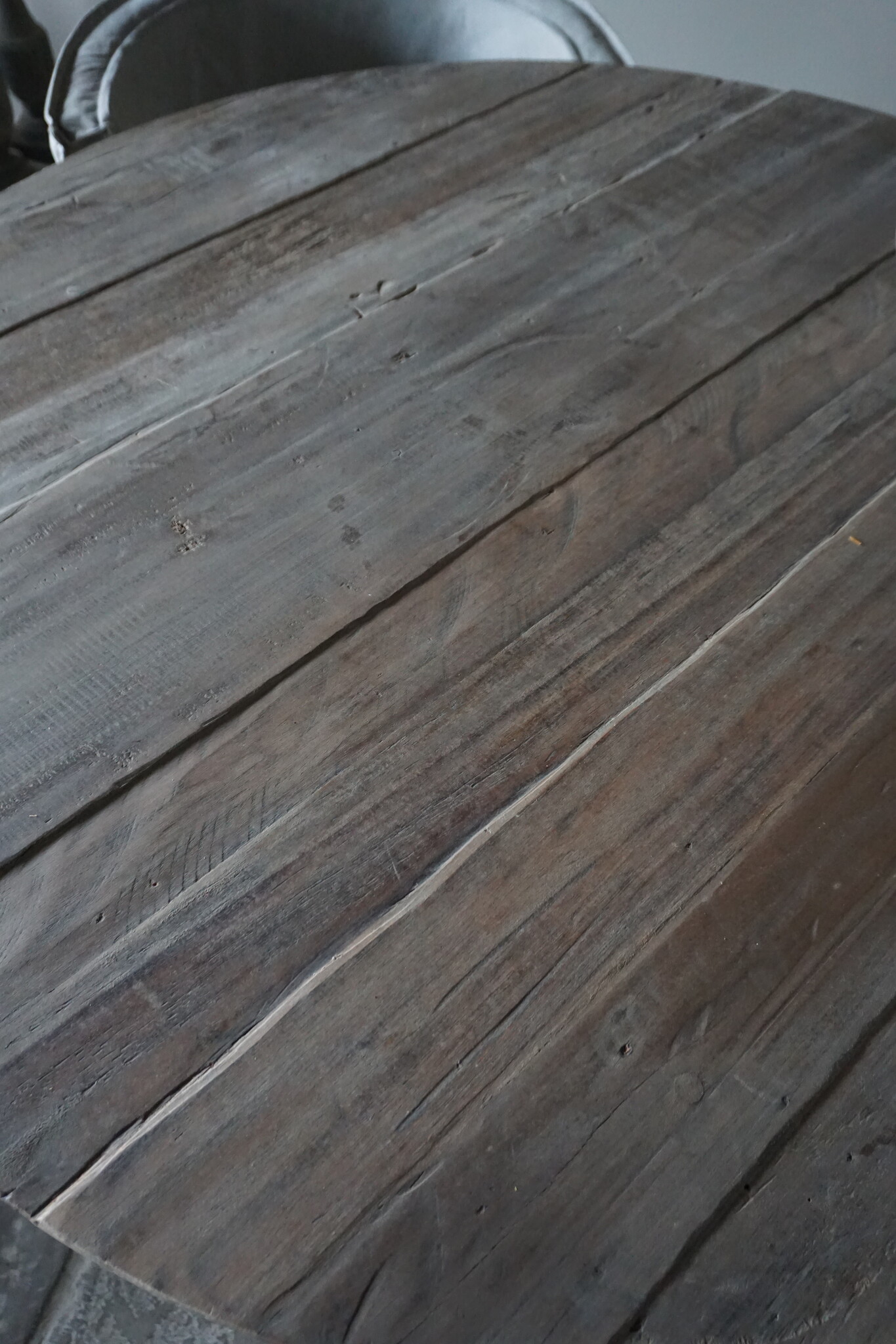Rene Houtman Eetkamertafel Rond | Hout | Ø121 x H79 cm | Grijs