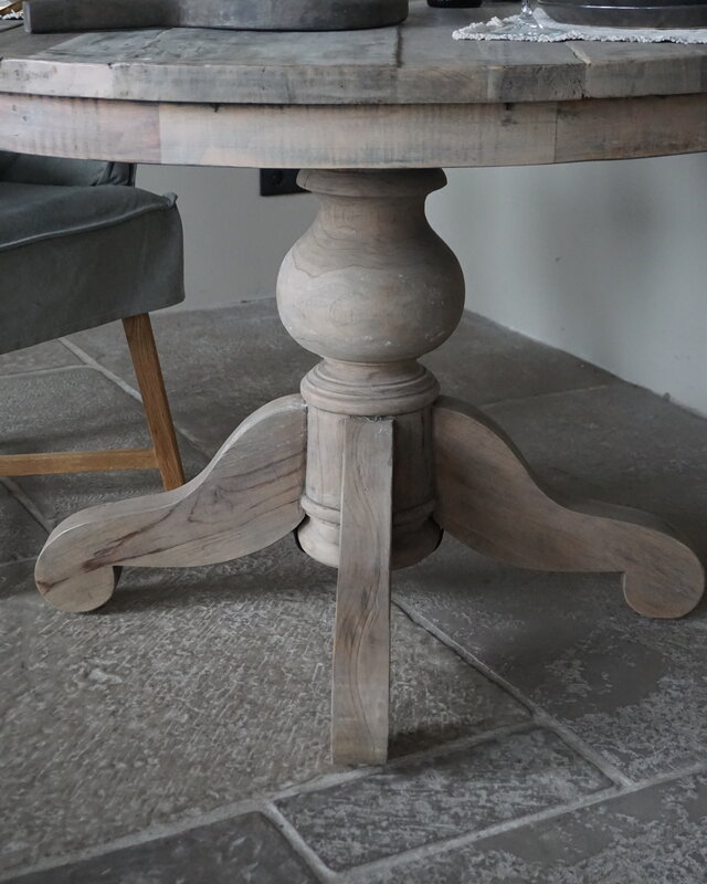 Rene Houtman Eetkamertafel Rond | Hout | Ø121 x H79 cm | Grijs