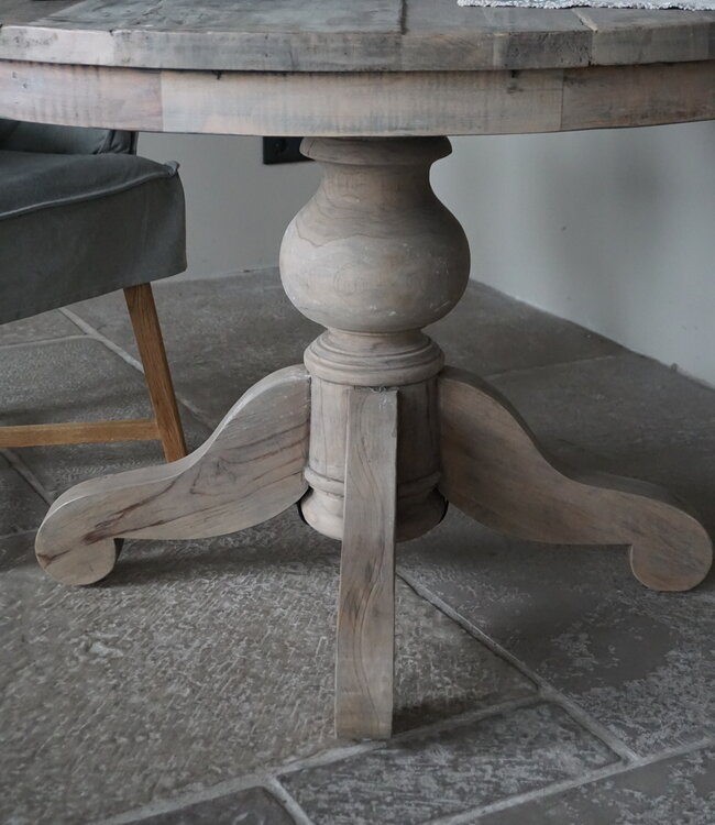 Rene Houtman Eetkamertafel Rond | Hout | Ø121 x H79 cm | Grijs