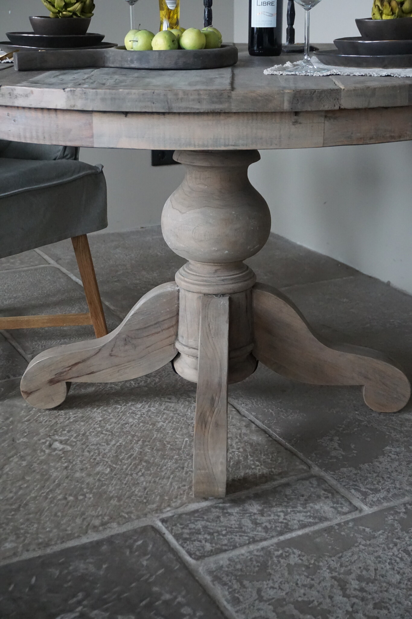 Rene Houtman Eetkamertafel Rond | Hout | Ø121 x H79 cm | Grijs