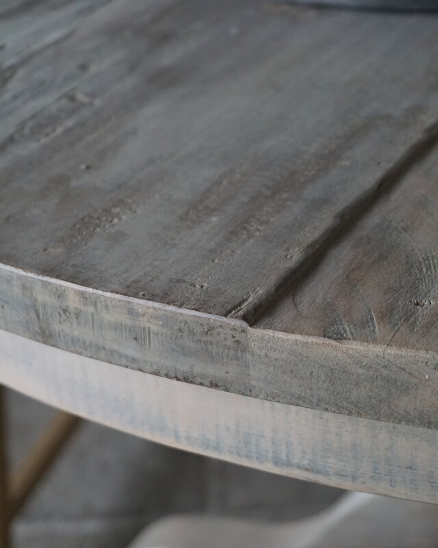 Rene Houtman Eetkamertafel Rond | Hout | Ø121 x H79 cm | Grijs