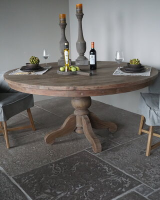 Rene Houtman Eetkamertafel Rond | Hout | Ø160 x H80 cm | Bruin