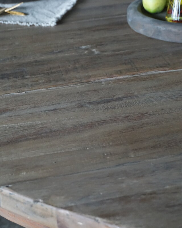 Rene Houtman Eetkamertafel Rond | Hout | Ø160 x H80 cm | Bruin