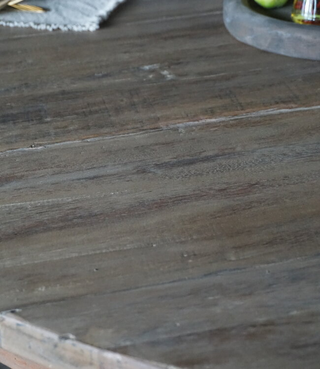 Rene Houtman Eetkamertafel Rond | Hout | Ø160 x H80 cm | Bruin