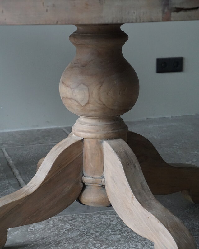 Rene Houtman Eetkamertafel Rond | Hout | Ø160 x H79 cm | Bruin
