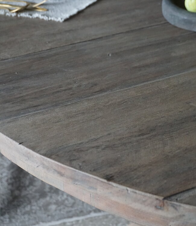 Rene Houtman Eetkamertafel Rond | Hout | Ø160 x H79 cm | Bruin