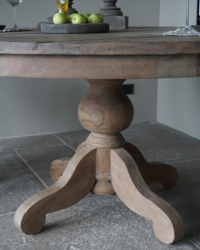 Rene Houtman Eetkamertafel Rond | Hout | Ø160 x H79 cm | Bruin