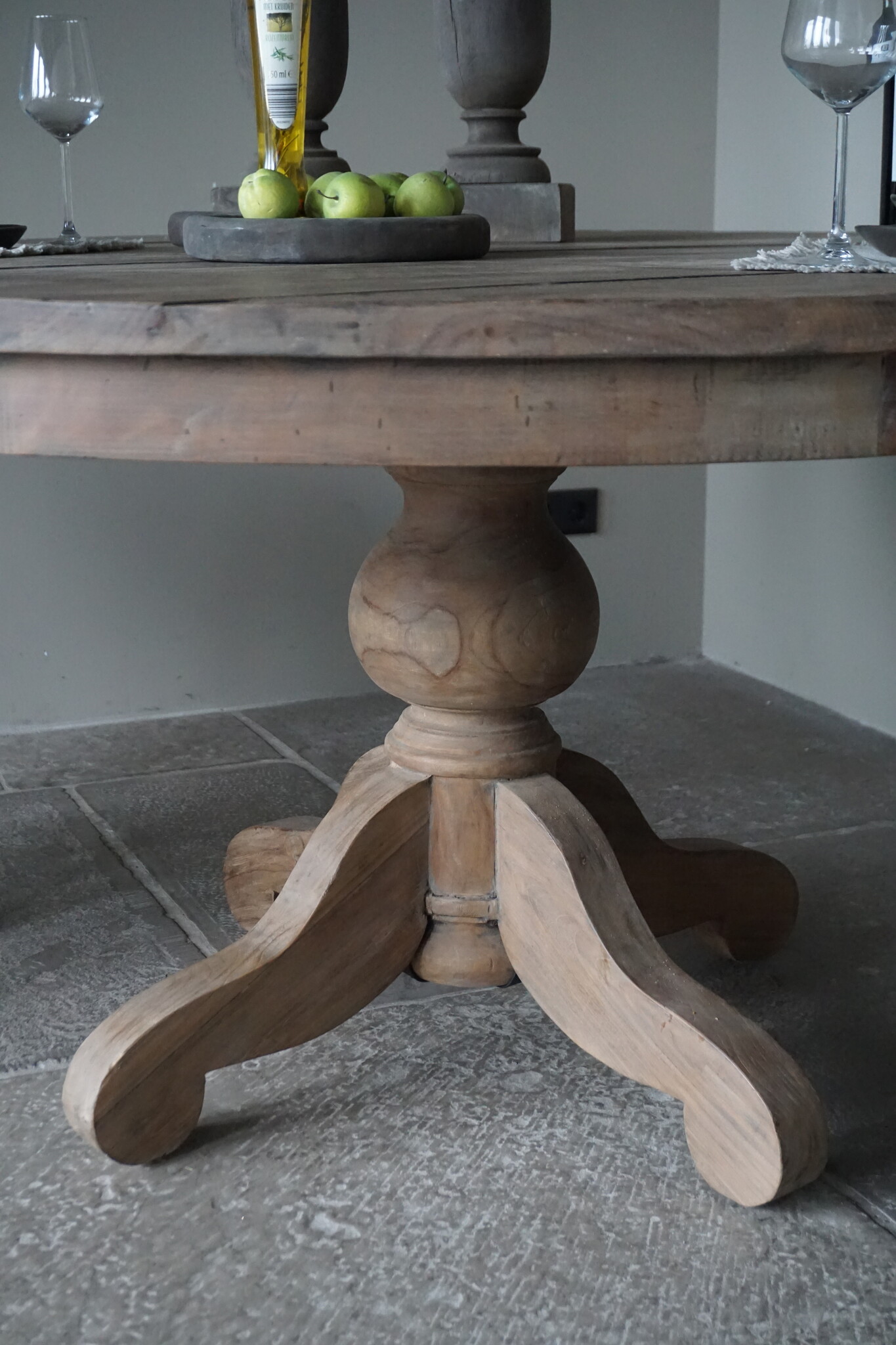 Rene Houtman Eetkamertafel Rond | Hout | Ø160 x H79 cm | Bruin