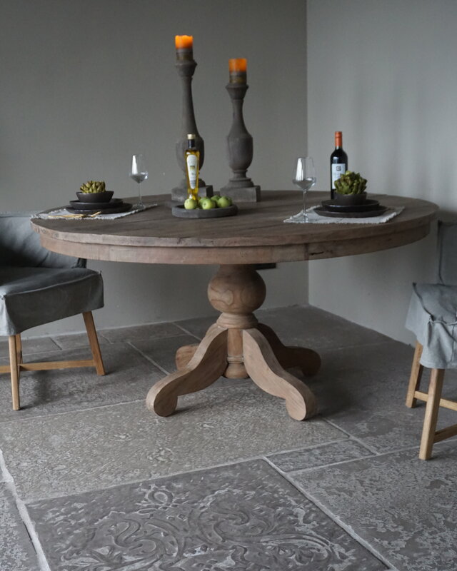 Rene Houtman Eetkamertafel Rond | Hout | Ø160 x H79 cm | Bruin