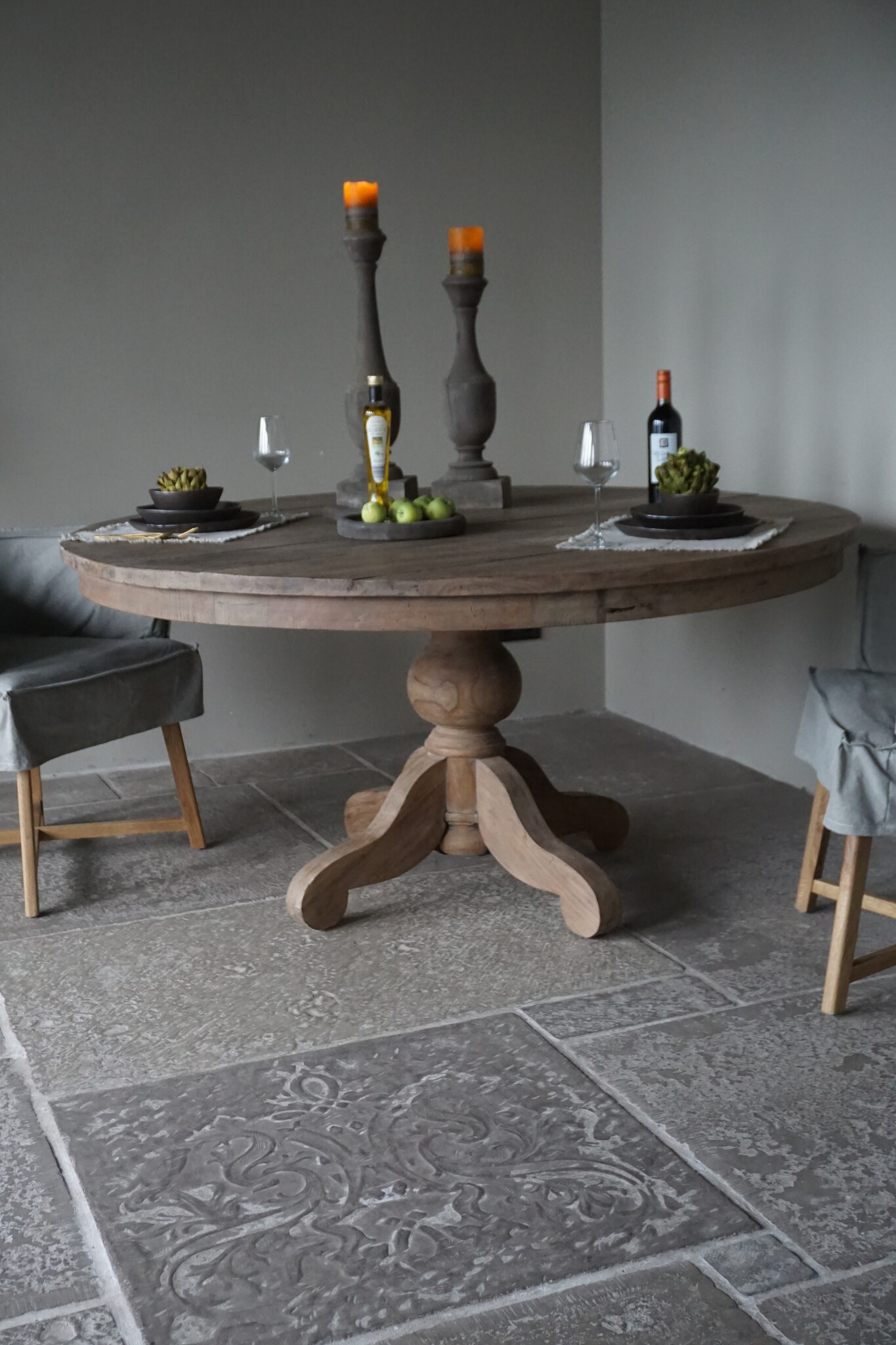 Rene Houtman Eetkamertafel Rond | Hout | Ø160 x H79 cm | Bruin