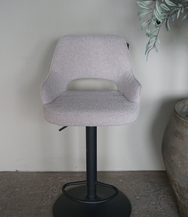 LABEL51 Barstoel Fer | Boucle Naturel | Verstelbaar H92-113 cm