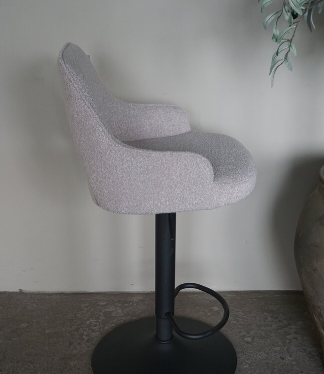 LABEL51 Barstoel Fer | Boucle Naturel | Verstelbaar H92-113 cm