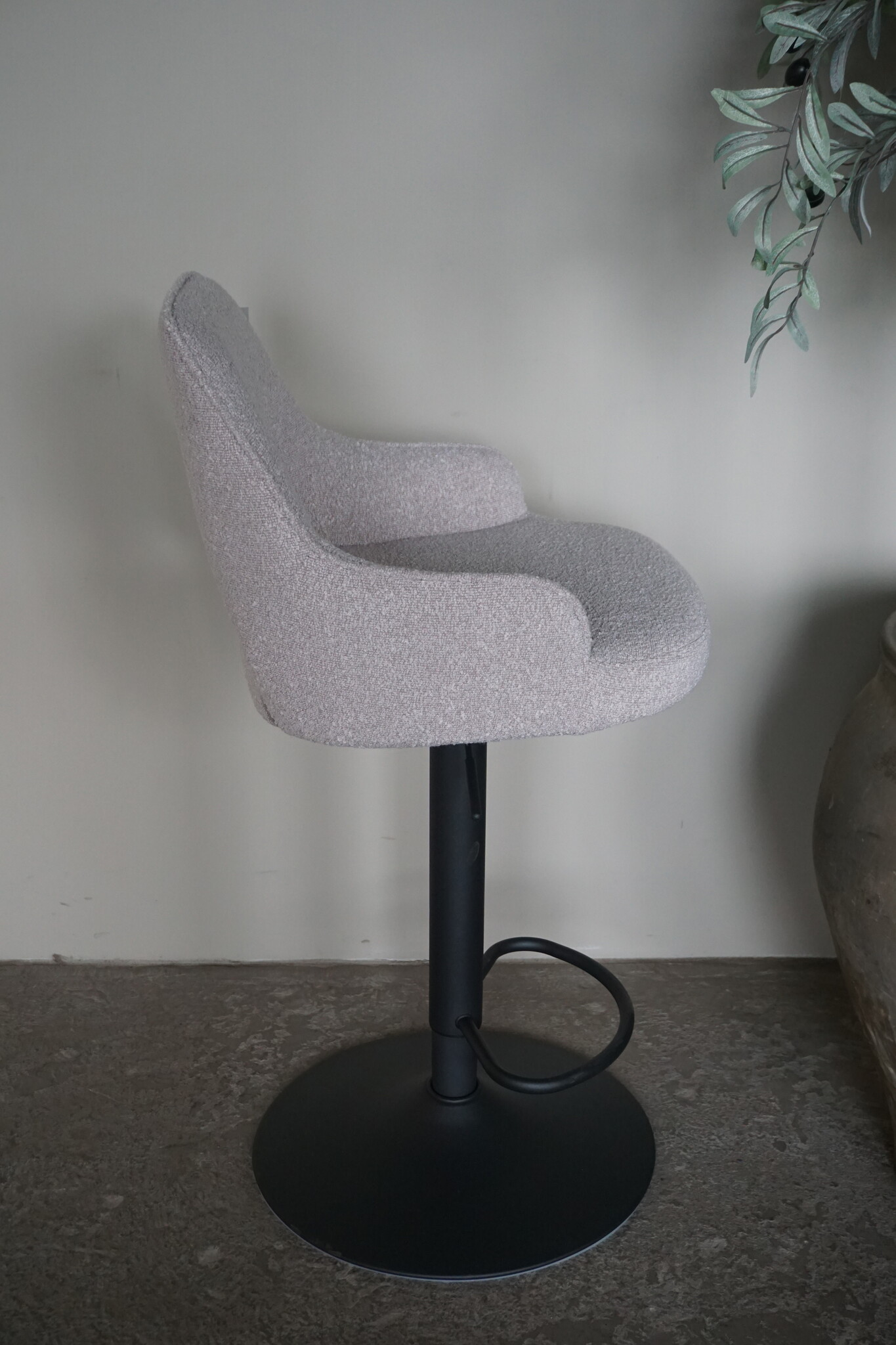 LABEL51 Barstoel Fer | Boucle Naturel | Verstelbaar H92-113 cm