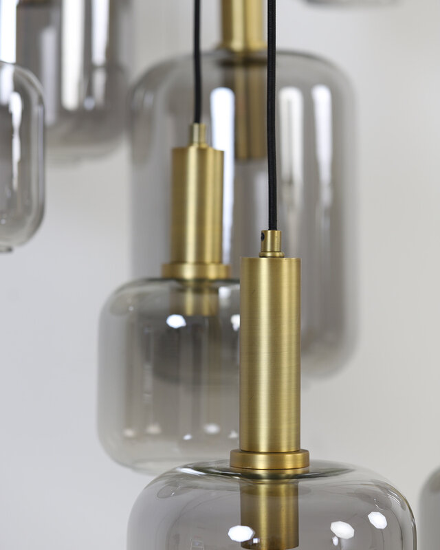 Light&Living Hanglamp Lekar | 9 Lampen | Antiek Brons