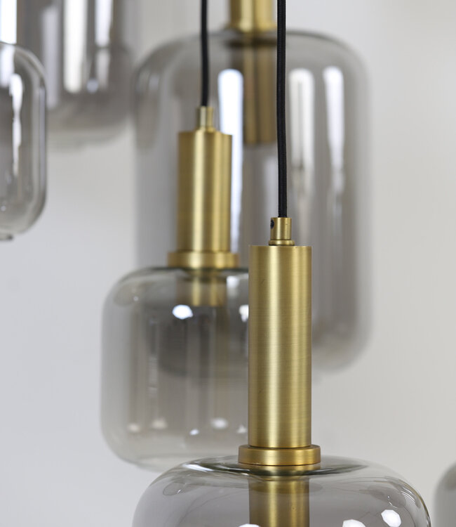 Light&Living Hanglamp Lekar | 9 Lampen | Antiek Brons