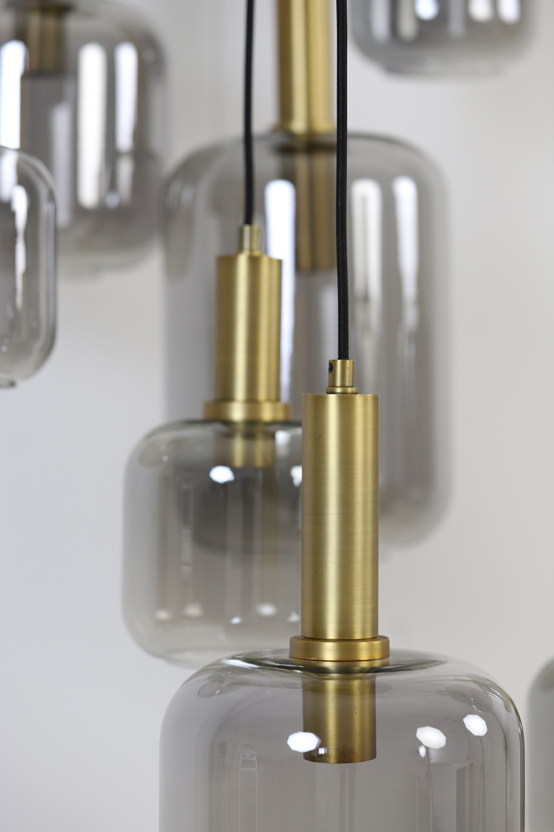 Light&Living Hanglamp Lekar | 9 Lampen | Antiek Brons
