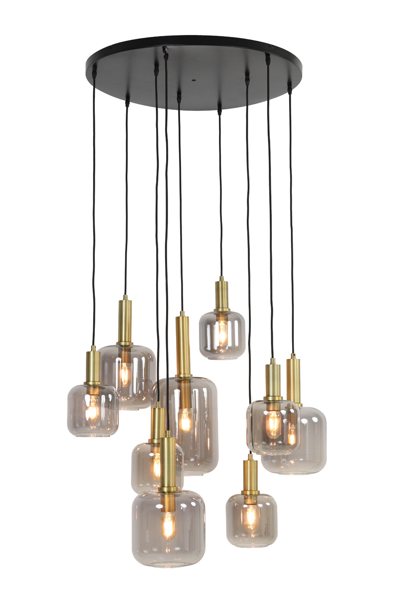 Light&Living Hanglamp Lekar | 9 Lampen | Antiek Brons