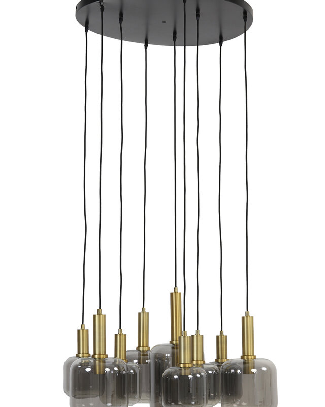 Light&Living Hanglamp Lekar | 9 Lampen | Antiek Brons