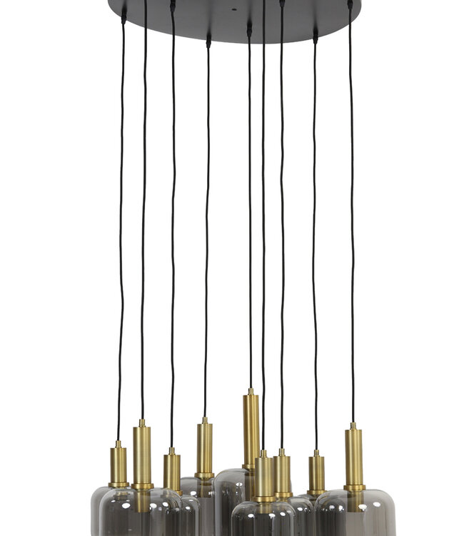 Light&Living Hanglamp Lekar | 9 Lampen | Antiek Brons
