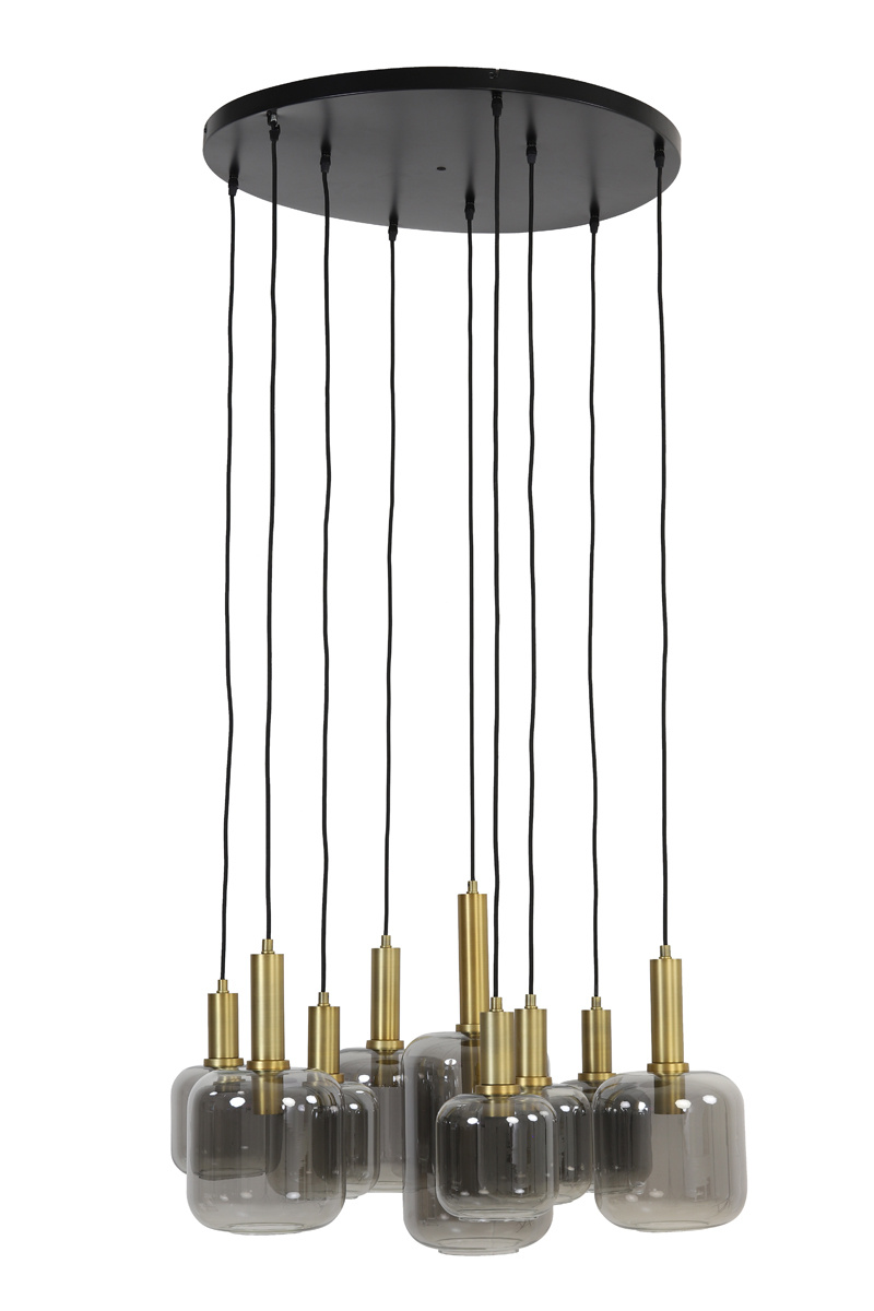 Light&Living Hanglamp Lekar | 9 Lampen | Antiek Brons