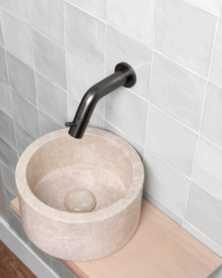 Loutro Bathroomware Waskom Bali | Sand | Ø25 x H12 cm