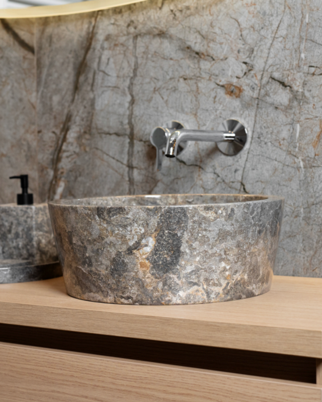Loutro Bathroomware Waskom Bali | Taupe | Ø40 x H15 cm