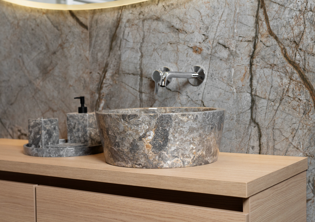 Loutro Bathroomware Waskom Bali | Taupe | Ø40 x H15 cm