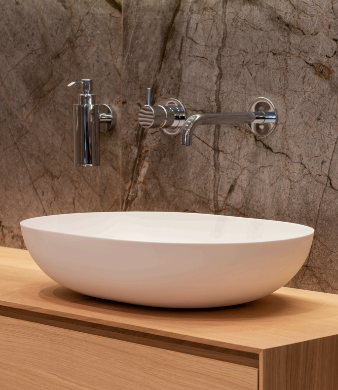 Loutro Bathroomware Waskom Paolo | H11,5xB52xD38 cm | 2 Kleuren