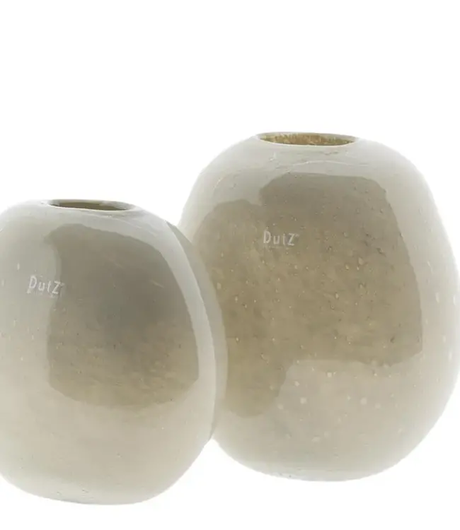 DutZ Vaas Ovali | Taupe Bubbles | 2 Maten