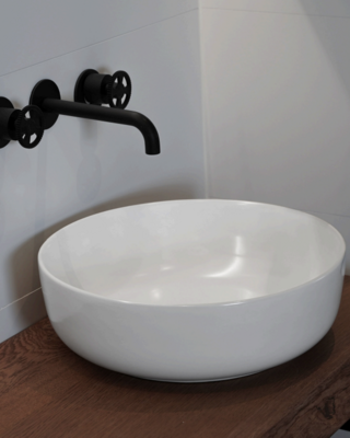 Loutro Bathroomware Waskom Drossia | Ø41,5 x H13 cm | 2 Kleuren