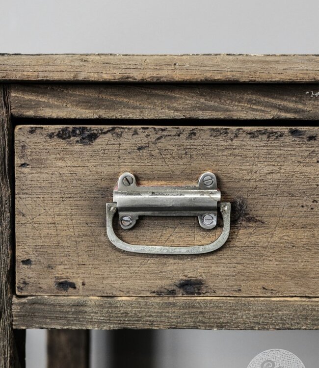 Be-Uniq Oude Haltafel | Rustiek Verweerd | H76 x B74 x D45 cm