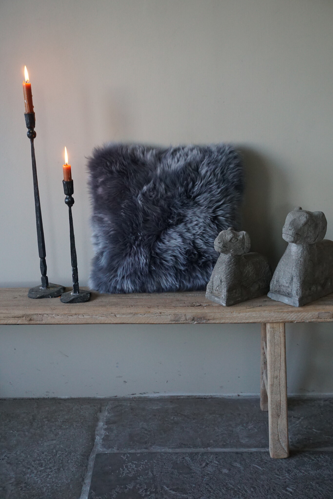 Nordic Sheep Schapenvacht Kussenhoes 40x40 cm | Duurzame Langharige Nieuw- Zeeland voor Scandinavische Stijl | Pluizige Kussens voor Bank, Stoel en Bed | Kleur: Wit