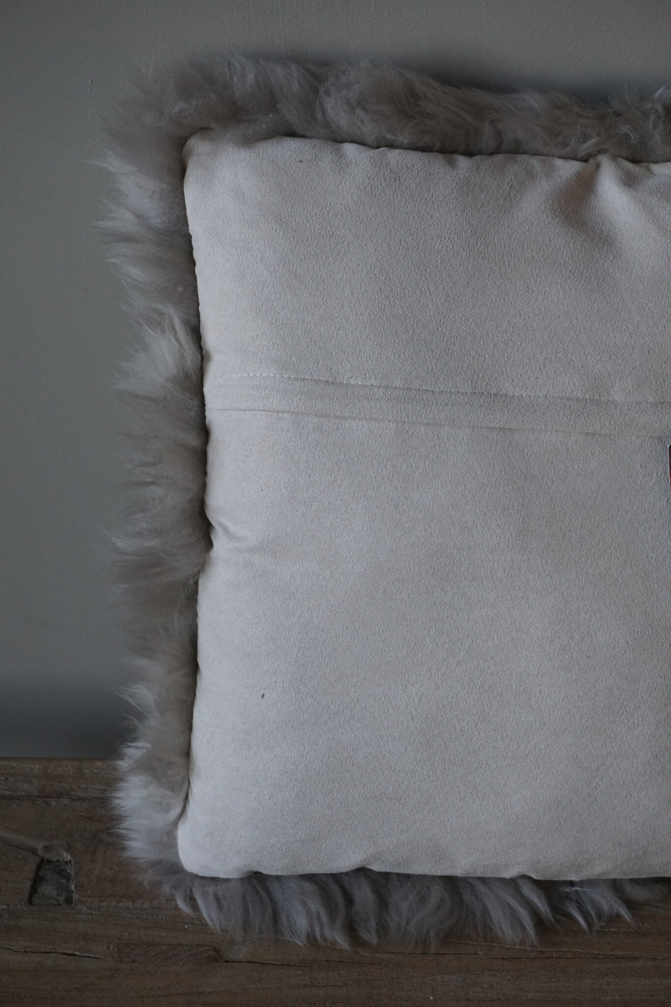 Luksa Home Collection Schapenvacht Kussen Beige 40x40 Cm
