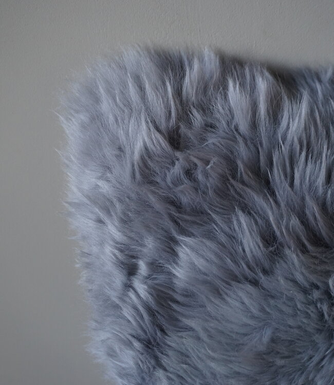 Luksa Home Collection Schapenvacht Kussen Grijs 40x40 Cm