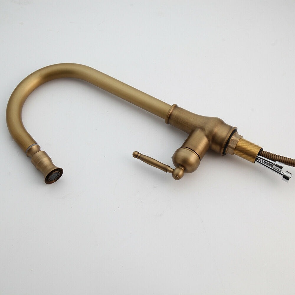 Rene Houtman Nostalgische keukenkraan brons H39.5 Cm Uittrekbaar
